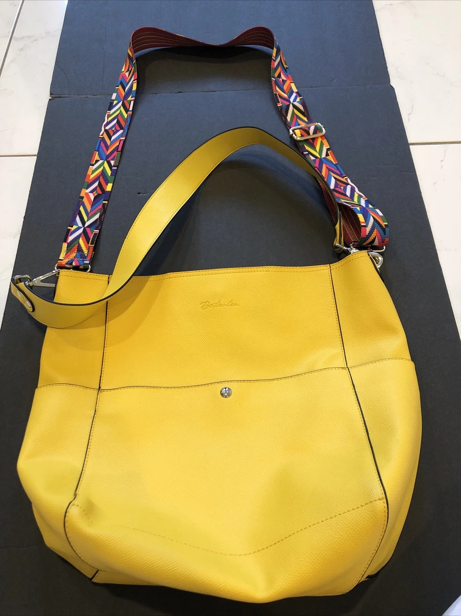 Bostanten Yellow Women’s leather designer handbag shoulder strap EUC Never  Worn