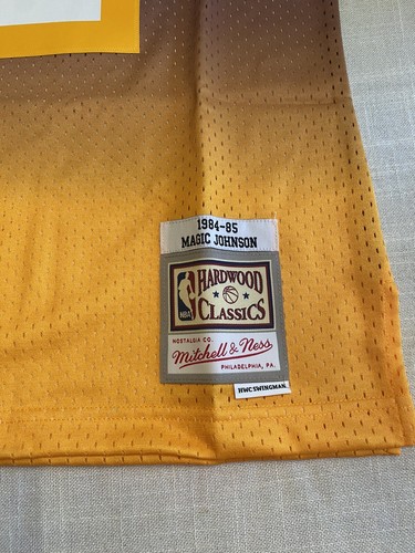 Magic Johnson Mitchell £ Ness Los Angeles Lakers Athletic Jersey Large 1984-1985 - Picture 7 of 7