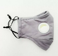 Breathable Cotton Face Mask with Vent - Washable, Adjustable, Reusable