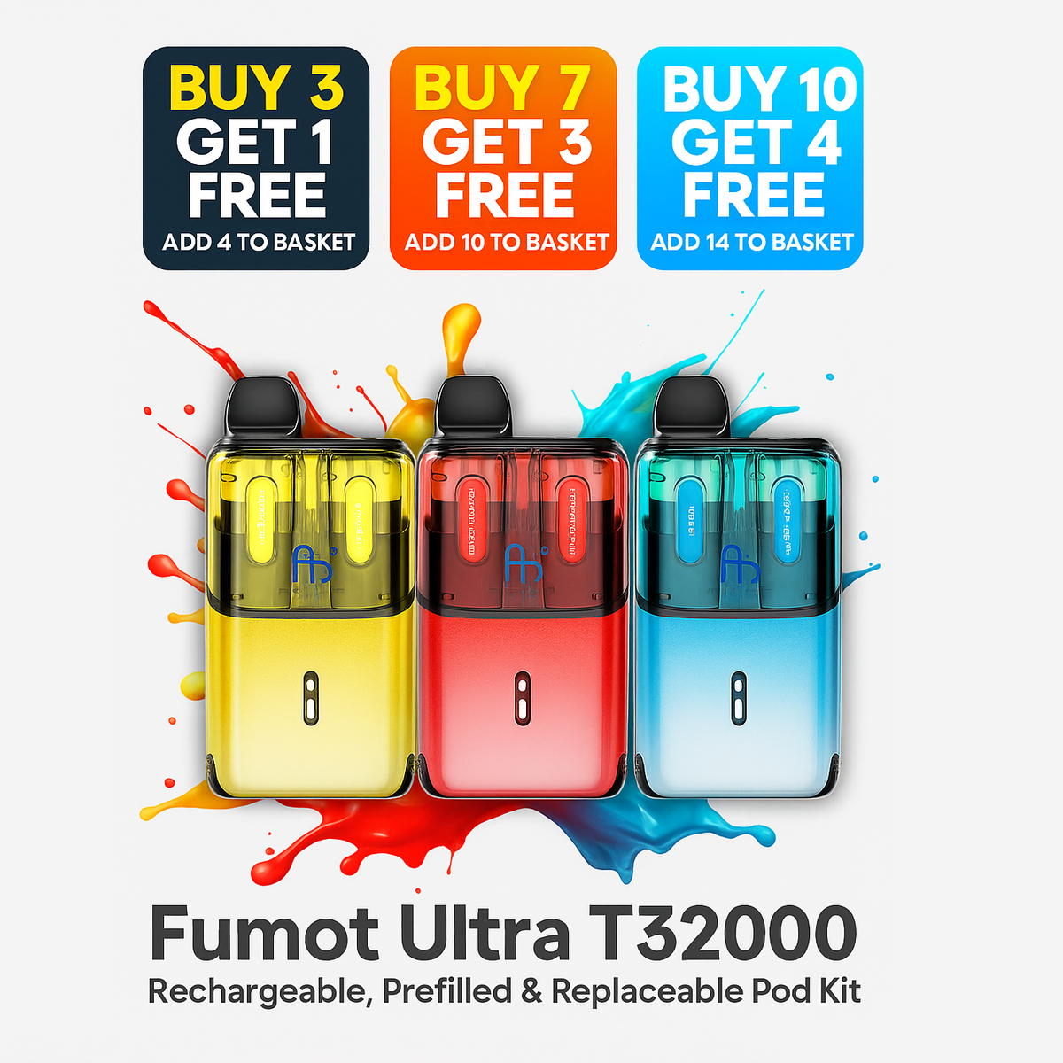 Fumot Ultra T32000 Rechargeable Vape Bar Prefilled Pod Kit Pen 20mg - Reusable | eBay UK Fumot Ultra T32000 Rechargeable Vape Bar Prefilled Pod Kit Pen 20mg - Reusable | eBay UK
