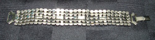 Vintage Weiss Rhinestone Bracelet! No missing stones Wide 5 Row NICE! - Picture 2 of 2