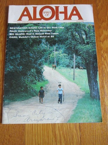Aloha Airlines Spirit of Magazine 1981 Hawaii info ads Hotel Tourist Articles