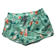 SURFCUZ Swim Shorts Board Shorts. Green Tropical Hawaiian Palm Trees Women's 6
