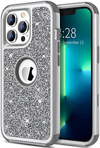 Case for iPhone 13 Pro Max Case Glitter, Cute Shiny Bling Sparkle Cover, Heavy D