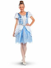New Women Disney Store Princess Cinderella Dress Costume Halloween Size S M L XL