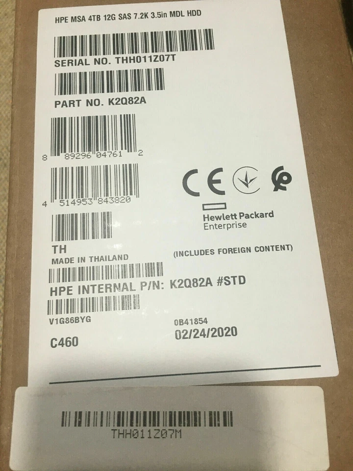 New HP MSA 4TB 12G SAS 7.2K 3.5IN MIDLINE HARD DRIVE 801557-001 K2Q82A - Image 4 of 4