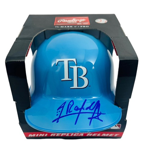 RANDY AROZARENA TAMPA BAY RAYS SIGNED MINI BATTING HELMET REPLICA BECKETT COA - Picture 5 of 5