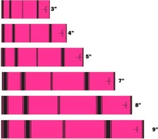 White Water Archery Traditional 22 Crests Fluorescent Neon Pink Arrow Wraps 15pc