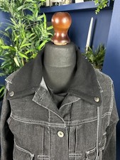 Sacai Double Layered Denim Ma-1 Jacket Size 1 19-04604 Womens Unisex Black