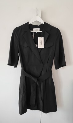 NWT Ba&sh Calia black viscose playsuit