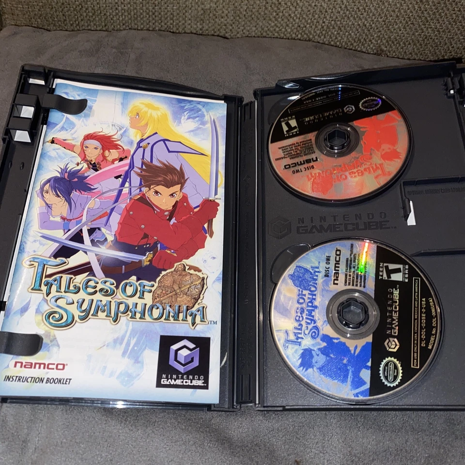 GameCube Tales of Symphonic 2 discs with manuals rare 2003 anime Nintendo   - Image 3 of 3