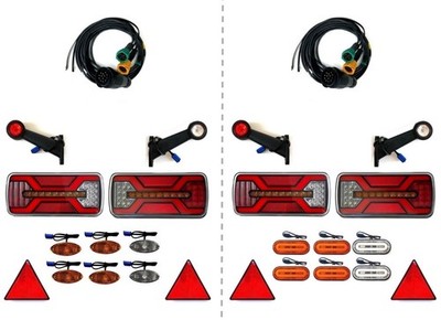 LED Anhänger Beleuchtung Set LKW 12V/24V Rückleuchten 13-Pin Kabel 6 Funktionen