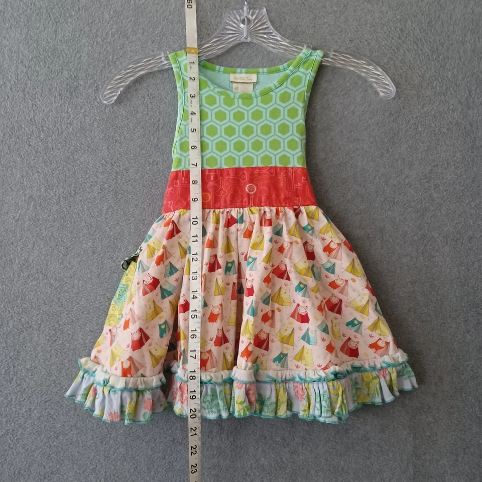 Vestido Matilda Jane Niñas Jóvenes 2 Multicolor Sin Mangas Gráfico Vestido Informal Foto 3 de 4