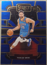 2023-24 Panini Select #92 Vasilije Micic Concourse Level Blue RC OKC Thunder