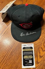 LOU BOUDREAU AUTOGRAPHED SIGNED CLEVELAND INDIANS  ROMAN CC BASEBALL HAT JSA