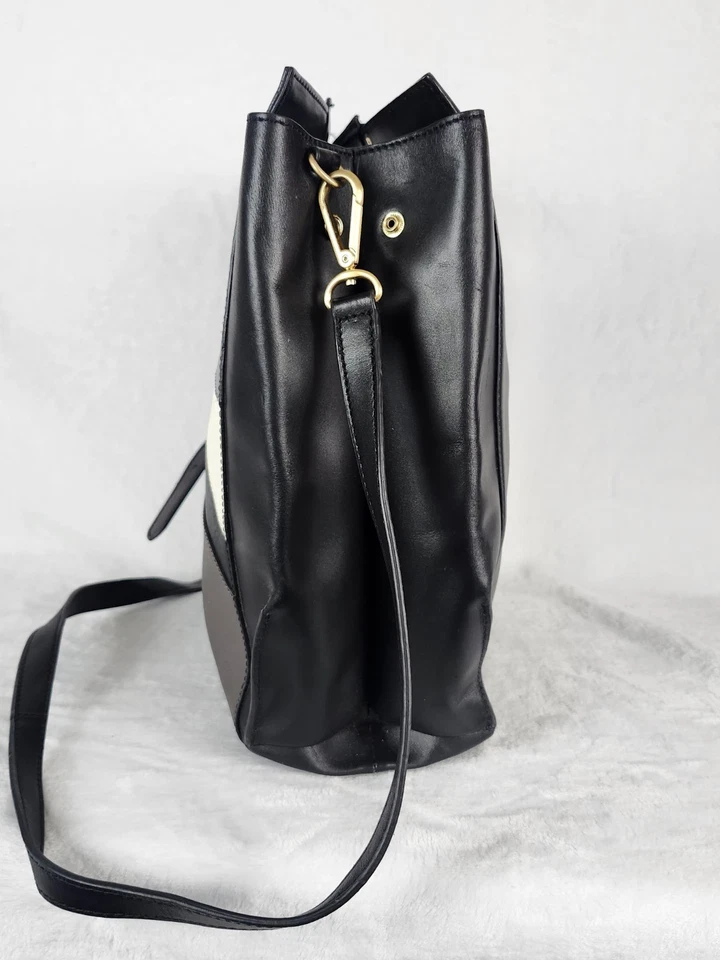 DKNY geometric black grey tote detachable shoulder strap purse bag - Image 3 of 4