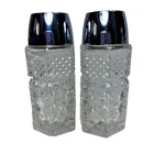 Vintage Anchor Hocking Wexford Salt & Pepper Shakers Diamond Cut Clear