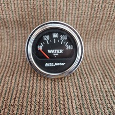 Auto Meter 2533 Traditional Chrome Electric Water Temperature 2in Gauge Used