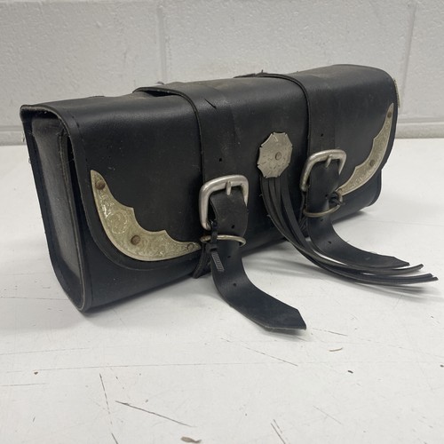 ORIGINAL VINTAGE RETRO LEATHER Bike Motorcycle Motorbike Bag Side Willie Max