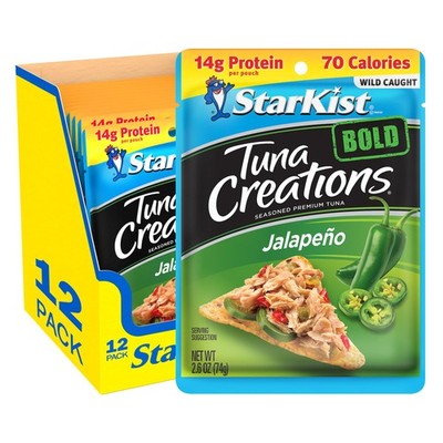 StarKist Tuna Creations BOLD Jalapeño Pouch (2.6 oz - 2.6 Ounce (Pack of 12)