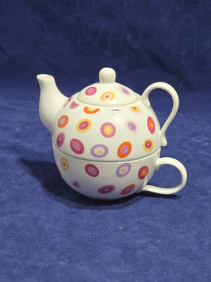 German Hoff Interieur Colorful Tea pot  and Cup , Tea for One - A2073
