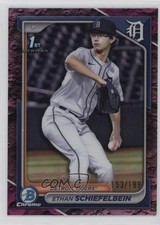 2024 Bowman Draft Chrome Fuchsia Lunar Refractor 163/199 Ethan Schiefelbein 1mr0