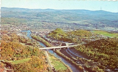 Aerial View of White River Junction, Vermont, UNP, VG --POSTCARD