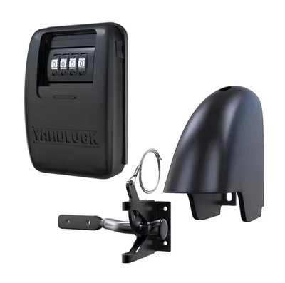 YARDLOCK Keyless Gate Lock XLB Kit in Black (MBX-2023-XLB-3ESF)