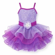 Weissman XSC Purple Pink Sequin Tutu Dance Costume Pageant Jazz