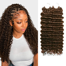 Human Crochet Hair for Black Women 20 Inch 120G Pre Separated 100 Strands Deep W