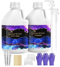 2 Gallon Epoxy Resin Kit with Pumps – Crystal Clear, Bubble-Free, No Yellowing