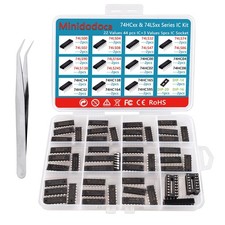 49Pcs 25 Types 74HCxx and 74LSxx Series Logic IC Assortment Kit  Blue