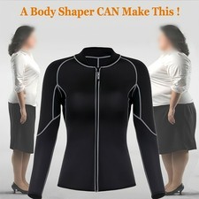 Sauna Suit for Women Sweat Suits Long Sleeve Sauna Shirt Workout Shapewear S-3XL