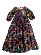 Farm Rio V-Neck Midi Dress Anthropologie Size Small NWT