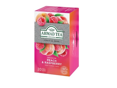 Ahmad Tea Infusions, Peach and Raspberry Teabags, 20 ct (Pack of 6) 120 COUNT 