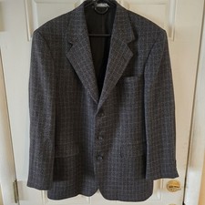 Haggar Black Label II Blazer Sport Coat Mens 40R Charcoal Tweed USA Wool Vintage