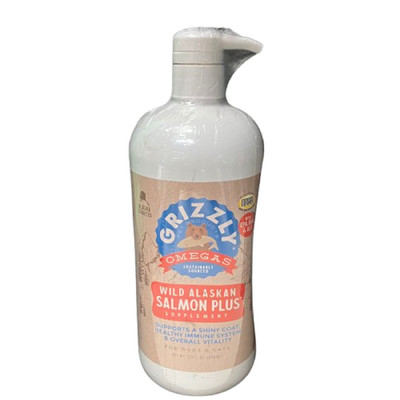 GrizzlyBrand Pet Foods Salmon Oil Plus For Dogs 32 Oz