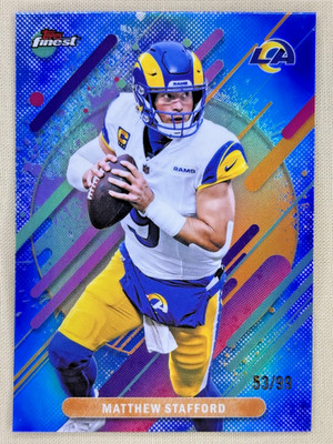 2025 Topps Finest Matthew Stafford RARE Blue /99 Los Angeles Rams #240