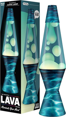 The Original Lava  Lamp - 14.5'' Night Swim - Classic Liquid Motion Lamp - White