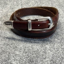 Onyx by Brighton Leather Belt Golf Medallions Brown Size 40 Stamped 12000