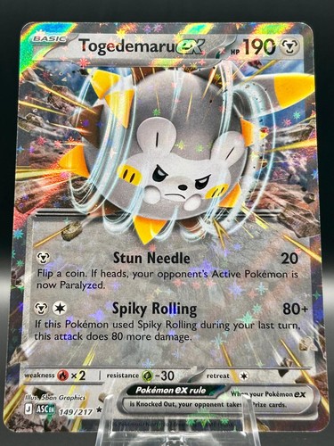 Togedemaru ex 149/217 Ultra Rare Ascended Heroes Pokemon TCG Holo Near Mint
