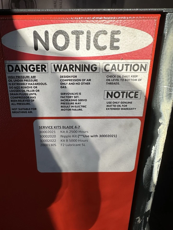 Compresor de aire giratorio Foto 2 de 4