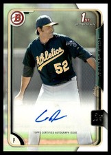 2015 Bowman Paper Prospect Retail Autographs Chris Jensen Auto Oakland Athletics
