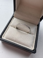 Harvey’s Platinum Wedding/Anniversary Band Ring Size T Channel-Set Diamond