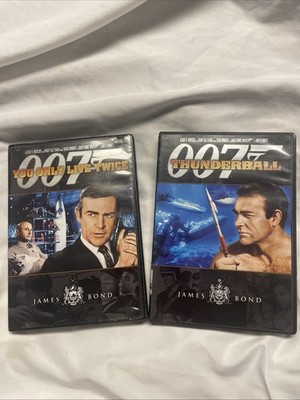 Lot of 2 James Bond 007 DVDs You Only Live Twice-Thunderball