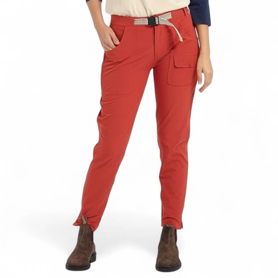 Burton Chaseview Stretch Pants Womens Size 28 Tandori Belted Hiking Slim Cargo - Image 2 of 4