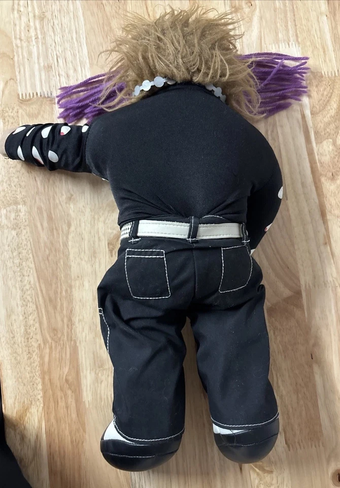 WWE WWF Jeff Hardy Peluche Oso 18" Lucha Libre Peluche 2006 RARO Foto 3 de 4