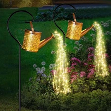 1/2x Solar Watering Can Light Garden Outdoor Waterproof Kettle Yard Art Lamp Dec