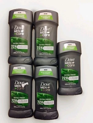 Lot of 5 NEW Dove Men+Care Extra Fresh Antiperspirant Deodorant 2.7oz 72H - Image 1 of 3