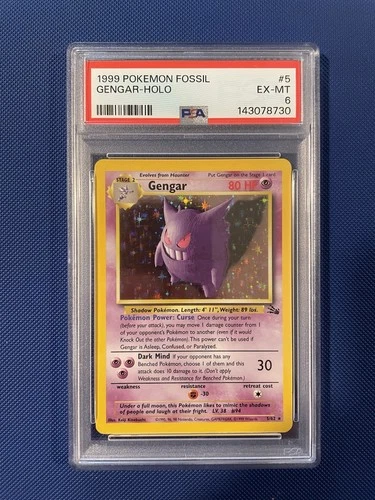 Pokémon Gengar Holo Base Set PSA 6 Graded 1999 WOTC